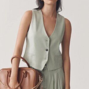 NWT Anthropologie Linen Vest